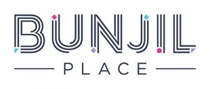 Black text on a white background that reads "Bunjil Place"